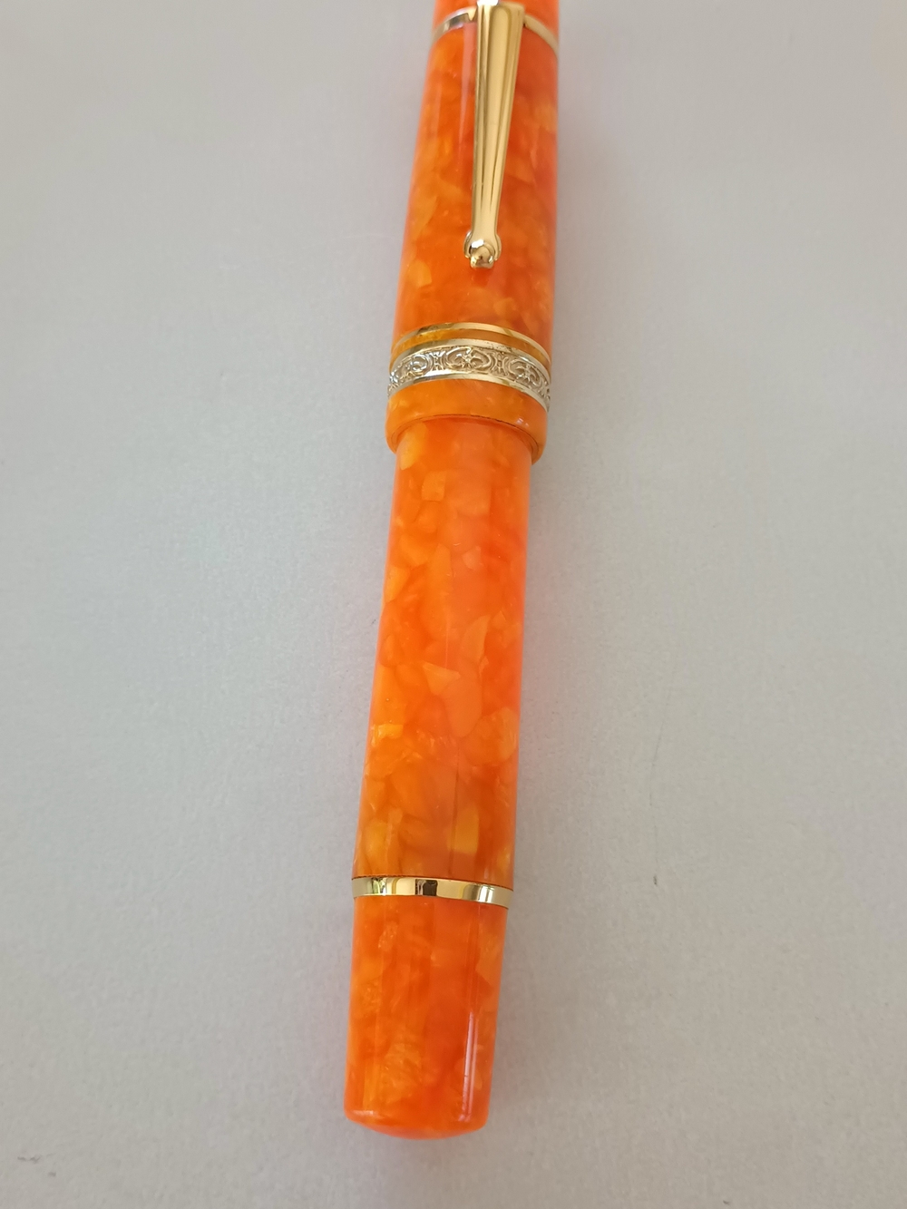 Delta Gold And Silver Oversized Fountain Pen